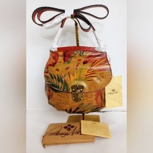 NWT Patricia Nash Leather Veneto Crossbody Purse, Tropical Dreams, Multi